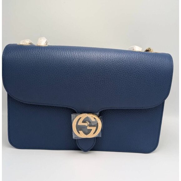 Gucci Dollar Calfskin Interlocking GG Caspian Handbag/Shoulder / Crossbody - Picture 2 of 14